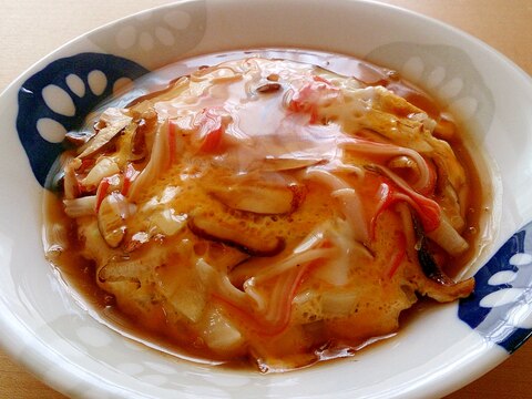 なんちゃってかに玉甘酢あんかけ丼